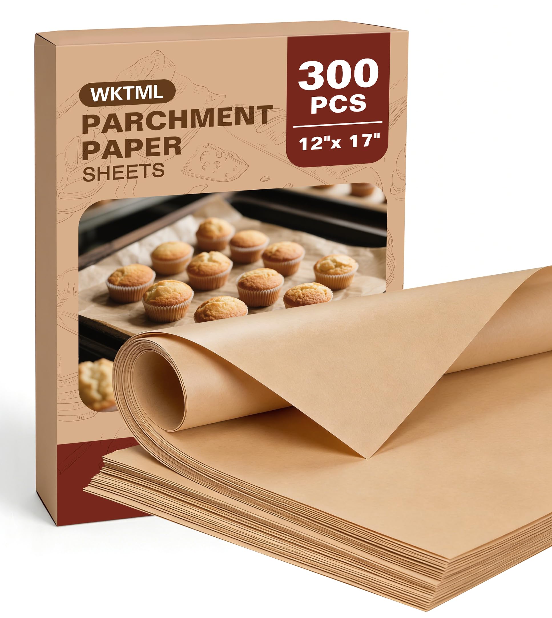 Amazon.com: 300 Pcs Parchment Paper Sheets, 12x17 Inches